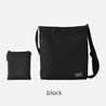 black cross body bag - customizable with a screenprinted logo